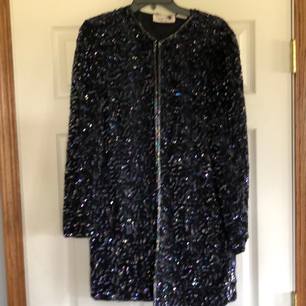 Beautiful Sequin And Bead Jacket - image 1